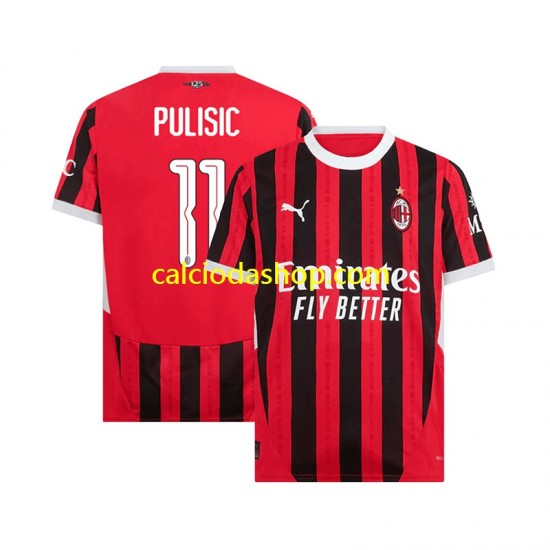 Maglia AC Milan UCL Font PULISIC 11 Gara Home Uomo 2024-2025 MC