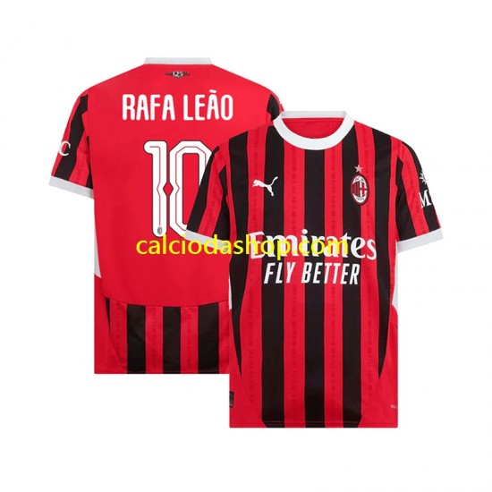 Maglia AC Milan UCL Font RAFA LEAO 10 Gara Home Uomo 2024-2025 MC