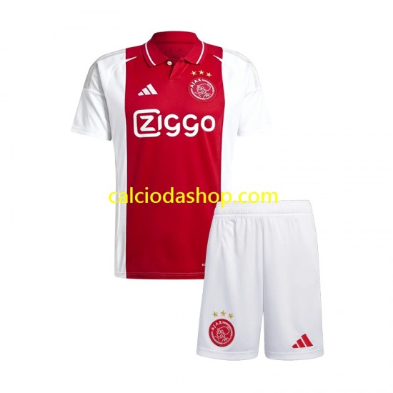 Maglia AFC Ajax Gara Home Completo Bambino 2-13 Anni 2024-2025 MC