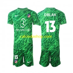 Maglia Portiere Atlético Madrid Jan Oblak 13 Gara Away Completo Bambino 2-13 Anni 2024-2025 MC