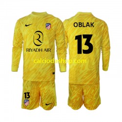 Maglia Portiere Atlético Madrid Jan Oblak 13 Gara Terza Completo Bambino 2-13 Anni 2024-2025 ML