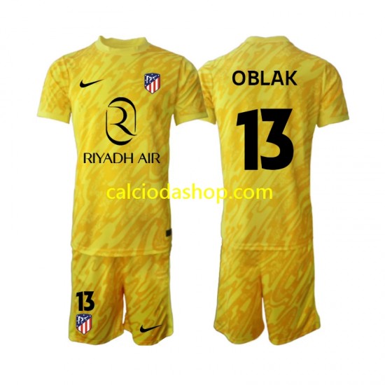 Maglia Portiere Atlético Madrid Jan Oblak 13 Gara Terza Completo Bambino 2-13 Anni 2024-2025 MC