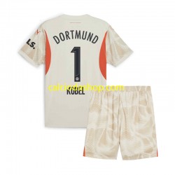 Maglia Portiere Borussia Dortmund Gregor Kobel 1 Gara Home Completo Bambino 2-13 Anni 2024-2025 MC