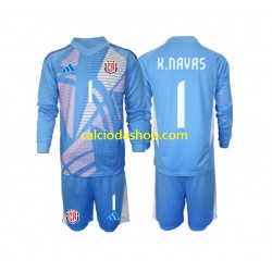 Maglia Portiere Costa Rica Keylor Navas 1 Gara Home Completo Bambino 2-13 Anni 2024 ML