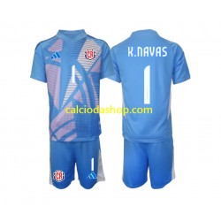 Maglia Portiere Costa Rica Keylor Navas 1 Gara Home Completo Bambino 2-13 Anni 2024 MC