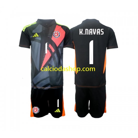 Maglia Portiere Costa Rica Keylor Navas 1 Gara Terza Completo Bambino 2-13 Anni 2024 MC