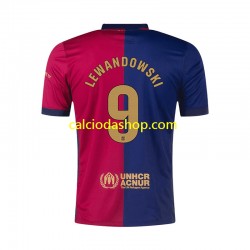 Maglia FC Barcelona Robert Lewandowski 9 Gara Home Uomo 2024-2025 MC