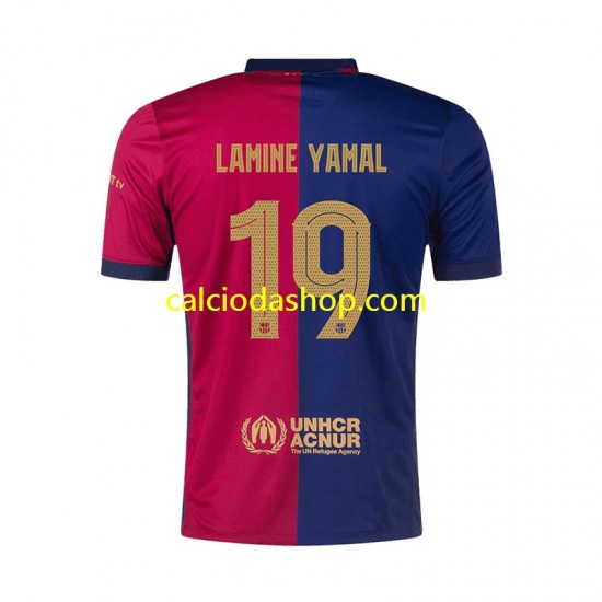 Maglia FC Barcelona UCL Font Lamine Yamal 19 Gara Home Uomo 2024-2025 MC