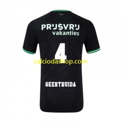 Maglia Feyenoord Rotterdam Lutsharel Geertruida 4 Gara Away Uomo 2024-2025 MC