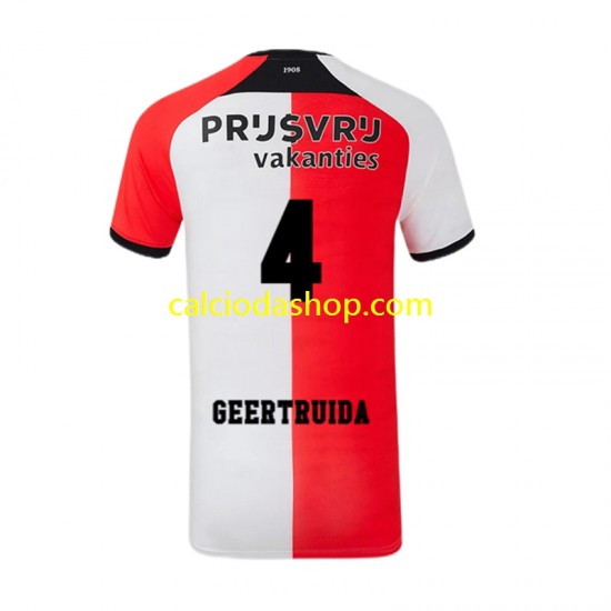 Maglia Feyenoord Rotterdam Lutsharel Geertruida 4 Gara Home Uomo 2024-2025 MC