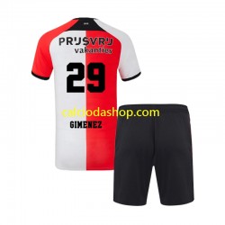 Maglia Feyenoord Rotterdam Santiago Gimenez 29 Gara Home Completo Bambino 2-13 Anni 2024-2025 MC