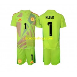 Maglia Portiere Germania Manuel Neuer 1 Gara Away Completo Bambino 2-13 Anni Euro 2024 MC