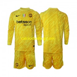 Maglia Portiere Inter Milan Gara Away Completo Bambino 2-13 Anni 2024-2025 ML