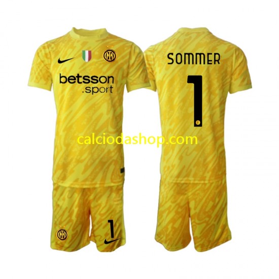 Maglia Portiere Inter Milan Yann Sommer 1 Gara Away Completo Bambino 2-13 Anni 2024-2025 MC