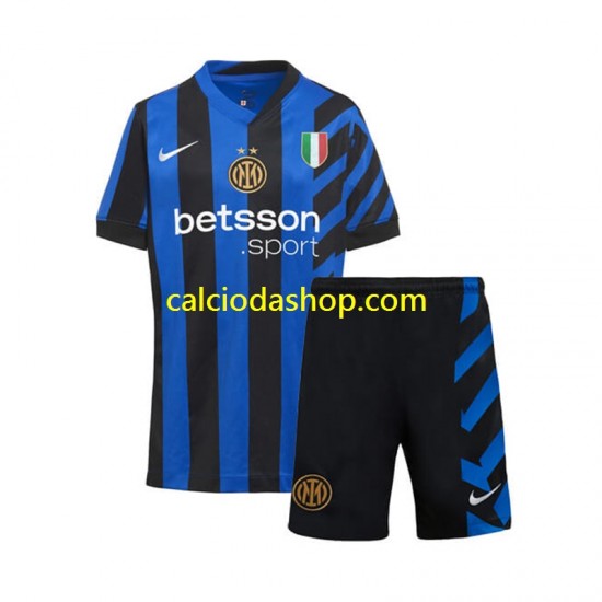 Maglia Inter Milan Gara Home Completo Bambino 2-13 Anni 2024-2025 MC