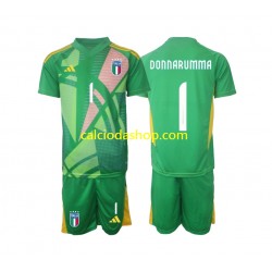 Maglia Portiere Italia Donnarumma 1 Gara Away Completo Bambino 2-13 Anni Euro 2024 MC