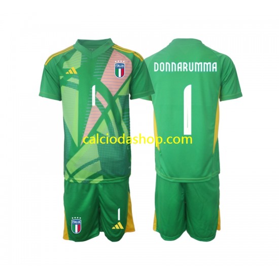 Maglia Portiere Italia Donnarumma 1 Gara Away Completo Bambino 2-13 Anni Euro 2024 MC