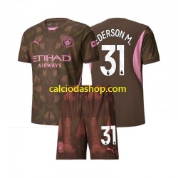 Maglia Portiere Manchester City Ederson M 31 Gara Home Completo Bambino 2-13 Anni 2024-2025 MC