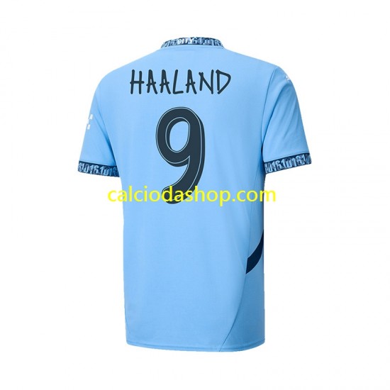 Maglia Manchester City UCL Font Haaland 9 Gara Home Uomo 2024-2025 MC