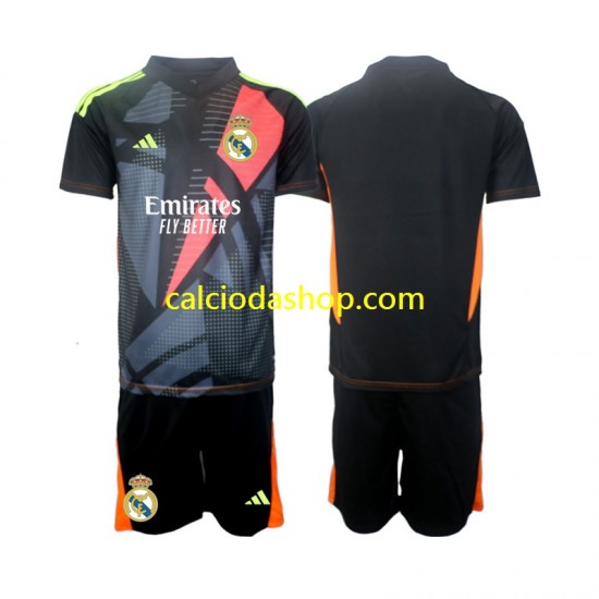 Maglia Portiere Real Madrid Gara Away Completo Bambino 2-13 Anni 2024-2025 MC