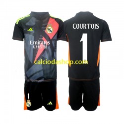 Maglia Portiere Real Madrid Thibaut Courtois 1 Gara Away Completo Bambino 2-13 Anni 2024-2025 MC