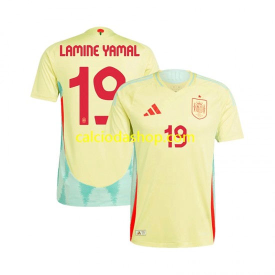 Maglia Spagna LAMINE YAMAL 19 Gara Away Uomo Euro 2024 MC