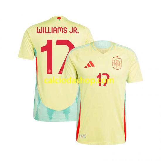 Maglia Spagna WILLIAMS JR 17 Gara Away Uomo Euro 2024 MC