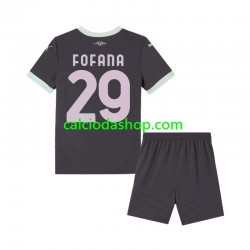 Maglia AC Milan Fofana 29 Gara Terza Completo Bambino 2-13 Anni 2024-2025 MC