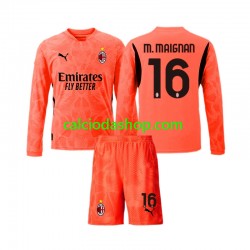 Maglia Portiere AC Milan Mike Maignan 16 Gara Quarto Completo Bambino 2-13 Anni 2024-2025 ML