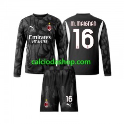 Maglia Portiere AC Milan Mike Maignan 16 Gara Home Completo Bambino 2-13 Anni 2024-2025 ML