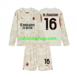 Maglia Portiere AC Milan Mike Maignan 16 Gara Terza Completo Bambino 2-13 Anni 2024-2025 ML