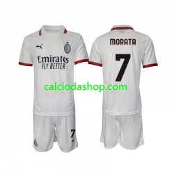 Maglia AC Milan Morata 7 Gara Away Completo Bambino 2-13 Anni 2024-2025 MC