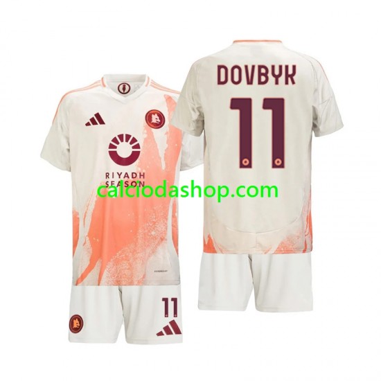 Maglia AS Roma Artem Dovbyk 11 Gara Away Completo Bambino 2-13 Anni 2024-2025 MC