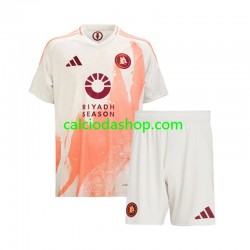 Maglia AS Roma Gara Away Completo Bambino 2-13 Anni 2024-2025 MC