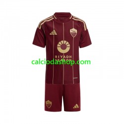 Maglia AS Roma Gara Home Completo Bambino 2-13 Anni 2024-2025 MC