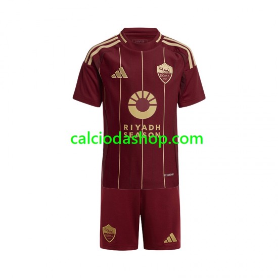 Maglia AS Roma Gara Home Completo Bambino 2-13 Anni 2024-2025 MC