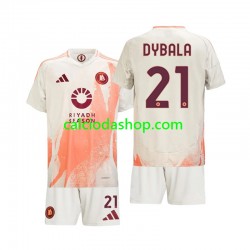 Maglia AS Roma Paulo Dybala 21 Gara Away Completo Bambino 2-13 Anni 2024-2025 MC