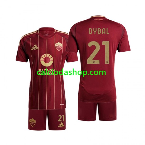 Maglia AS Roma Paulo Dybala 21 Gara Home Completo Bambino 2-13 Anni 2024-2025 MC