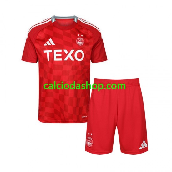 Maglia Aberdeen Gara Home Completo Bambino 2-13 Anni 2024-2025 MC