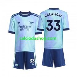 Maglia Arsenal Calafiori 33 Gara Terza Completo Bambino 2-13 Anni 2024-2025 MC