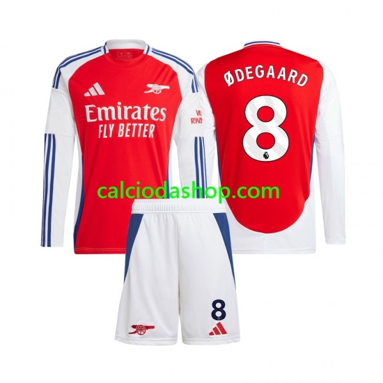 Maglia Arsenal Martin Odegaard 8 Gara Home Completo Bambino 2-13 Anni 2024-2025 ML