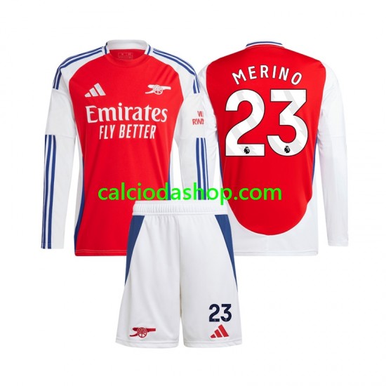 Maglia Arsenal Mikel Merino 23 Gara Home Completo Bambino 2-13 Anni 2024-2025 ML