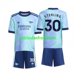 Maglia Arsenal Sterling 30 Gara Terza Completo Bambino 2-13 Anni 2024-2025 MC