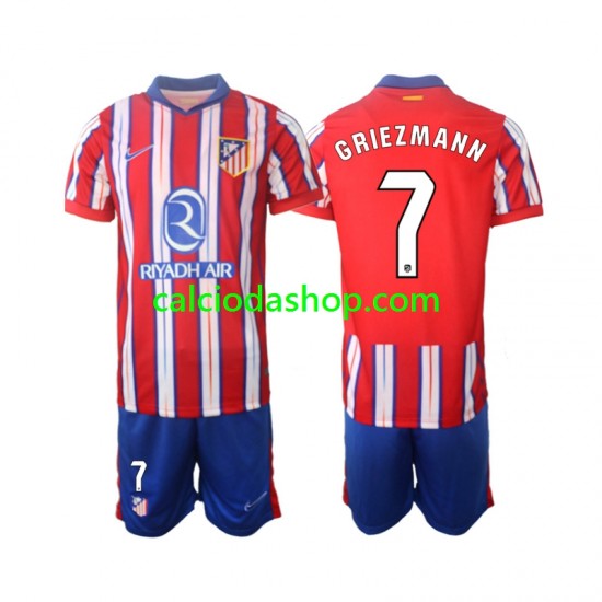 Maglia Atlético Madrid Griezmann 7 Gara Home Completo Bambino 2-13 Anni 2024-2025 MC