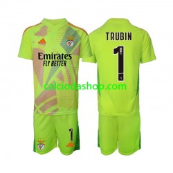 Maglia Portiere Benfica Anatolij Trubin 1 Gara Home Completo Bambino 2-13 Anni 2024-2025 MC