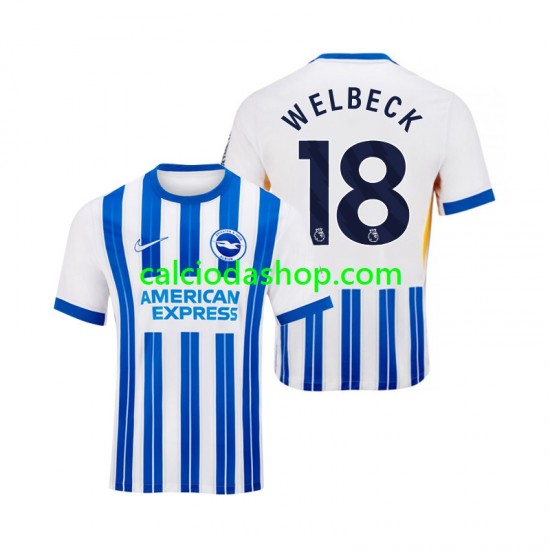 Maglia Brighton Hove Albion WELBECK 18 Gara Home Uomo 2024-2025 MC