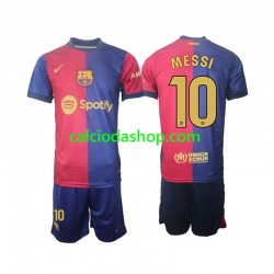 Maglia FC Barcelona Lionel Messi 10 Gara Home Completo Bambino 2-13 Anni 2024-2025 MC