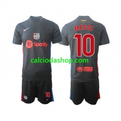 Maglia FC Barcelona Lionel Messi 10 Gara Away Completo Bambino 2-13 Anni 2024-2025 MC