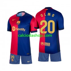 Maglia FC Barcelona Olmo 20 Gara Home Completo Bambino 2-13 Anni 2024-2025 MC