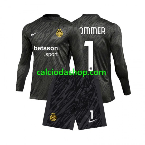 Maglia Portiere Inter Milan Yann Sommer 1 Gara Terza Completo Bambino 2-13 Anni 2024-2025 ML